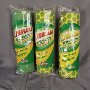 Libman Nitty Gritty Mop Refill 10" Rolling Sponge Tear Resistant Lot of 3